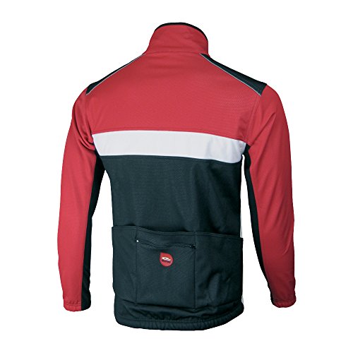 ELTIN Pro - Chaqueta para Hombre, Color Rojo/Negro/Blanco, Talla M