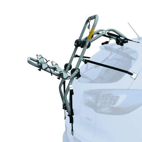 EMMEA - Portabicicletas Trasero para Coche, 2 Bicicletas, Ajuste de Correas de Bicicleta, Compatible con Toyota AURIS 5P (13-15), Acero, Carga máxima de 30 kg, Padova Steel