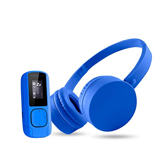 Energy Sistem Music Pack - Reproductor MP3 (Reproductor de MP3, 8 GB, LCD, Radio FM, Auriculares Incluidos), Color Azul