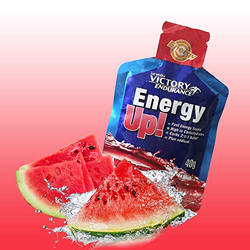 Energy Up Gel. Con plus de sodio. Energía inmediata. 24 geles x 40g Sabor Sandia