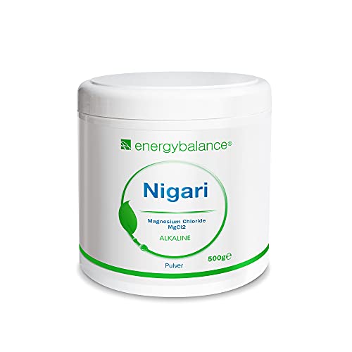 EnergyBalance Magnesio Cloruro de Magnesio-Nigari en Polvo 500g | Cloruro de Magnesio de salmuera cruda | Apto para diabéticos y veganos | Sin gluten y sin lactosa | Sin aditivos | Calidad de marca desde Suiza