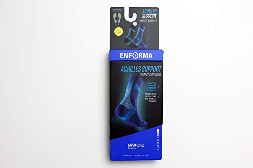 Enforma Socks Enforma Achilles Support Tape-socken Calcetines, Schwarz, Blau, 45-47 Unisex Adulto