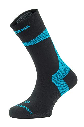 Enforma Socks Enforma Achilles Support Tape-socken Calcetines, Schwarz, Blau, 45-47 Unisex Adulto