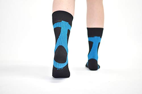 Enforma Socks Enforma Achilles Support Tape-socken Calcetines, Schwarz, Blau, 45-47 Unisex Adulto
