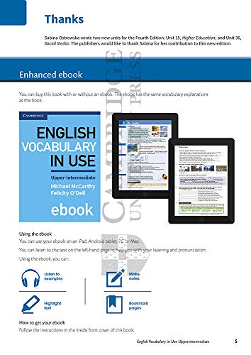 English Vocabulary in Use Upper-intermediate. Fourth edition. Book with Answers and Enhanced eBook.