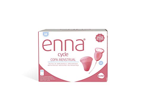 Enna Cycle - 2 Copas Menstruales Y Caja Esterilizadora, Salmón, Talla M