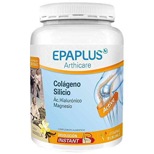 Epaplus Articulaciones Colágeno + Silicio + Ácido Hialurónico INSTANT-30 Días (326 gramos,sabor vainilla)