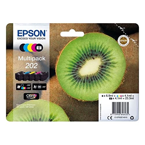 Epson C13T02E74010 - Original Cartuchos de Tinta, Color Multicolor 202 Válido para Epson Expression Premium XP-6000 / XP-6005