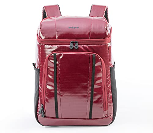 ERTHA – Nomad Cool - Mochila Nevera Isotérmica, Bolsa Térmica Porta Alimentos, Mochila Nevera para la Playa/Picnic/Barbacoa, Mochila Nevera Flexible, Mochila refrigeración 16 Horas, Rojo