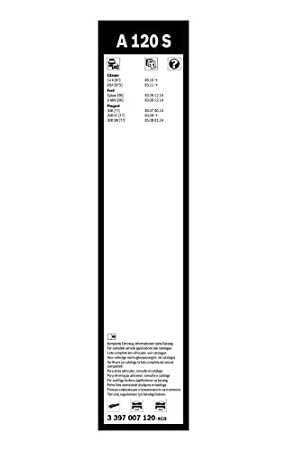 Escobilla limpiaparabrisas Bosch Aerotwin A120S, Longitud: 750mm/650mm – 1 juego para el parabrisas (frontal)