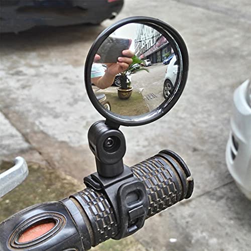 Espejo retrovisor Motocicletas Modercycle Bicycle Manillar Mirror Retroview Bar End Mirror Fit for Honda CRF 450 KTM 1290 Super Adventure Kawasaki BMW F800R (Color : Black)