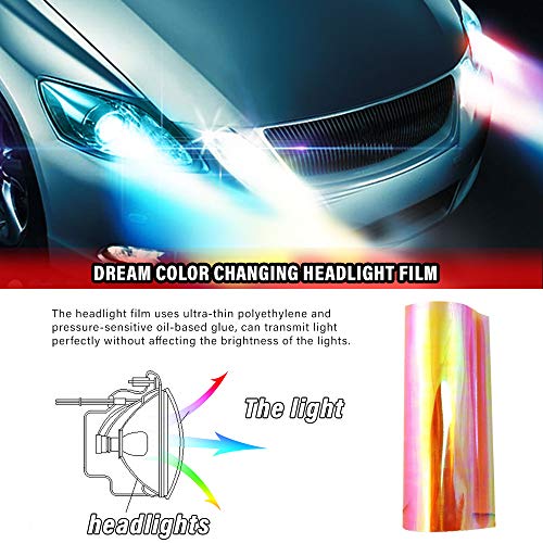 Estilo De PelíCula Ligera Para Coche CamaleóN Pegatinas Pegatina AutomóVil Faros Luz Trasera Envoltura De PelíCula Ligera De Tinte De Vinilo 30 * 60 Cm (PúRpura)