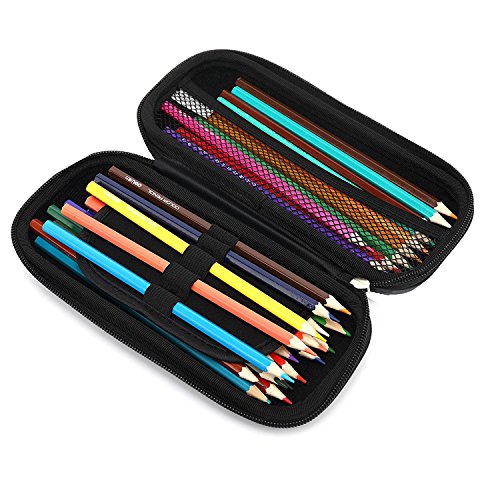 Estuche duro de tipo ejecutivo para diferentes plumas, bolígrafos, lápices táctiles (policarbonato), KAYOND, color negro