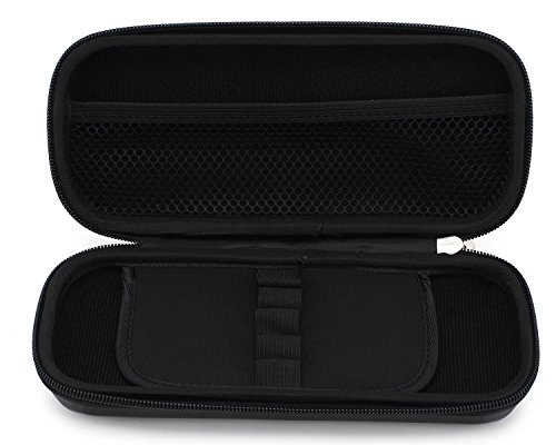 Estuche duro de tipo ejecutivo para diferentes plumas, bolígrafos, lápices táctiles (policarbonato), KAYOND, color negro