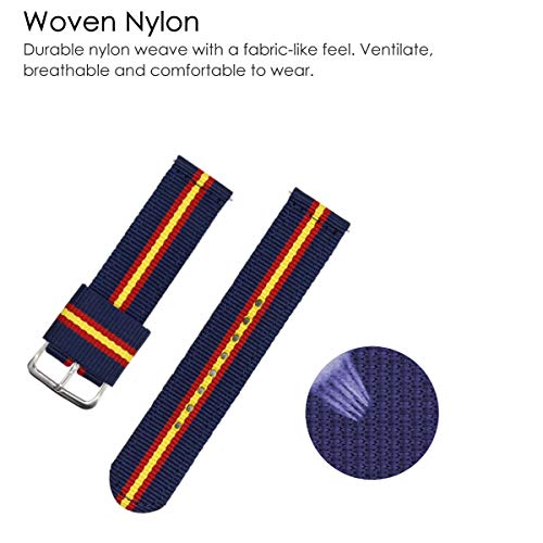 Estuyoya - Pulsera de Nailon Compatible con Xiaomi AMAZFIT Stratos 3 /Stratos 2/Stratos 2S /Amazfit GTR/Amazfit Pace/ 22mm Colores Bandera de España Transpirable Deportiva Casual Elegante - OTAN