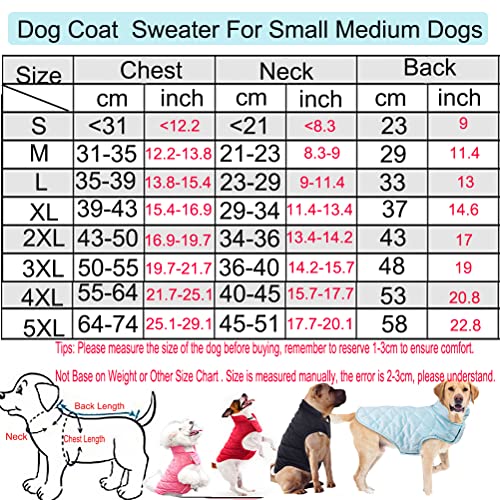 Etechydra - Chaqueta de Abrigo para Perro, Abrigo cálido para otoño e Invierno, Ropa de Perro Suave de Forro Polar, Chaquetas Ligeras y acogedoras para Perros pequeños, Rosa XL