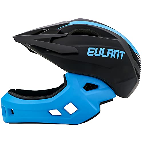 EULANT Niños Cascos de Bicicleta Versión Actualizada Casco Integral con la Guardia de Barbilla para Niños Seguridad Protectora Casco Niños y Niñas para Balance Bike Scooter Patines