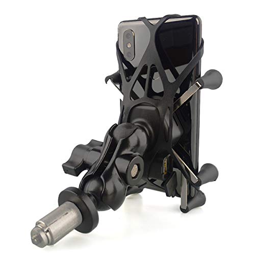 evomosa Soporte para Teléfono Celular de Motocicleta para Teléfonos Inteligentes de 3.5 '' - 6.5 '' compatibles con Motocicletas de Orificio Redondo