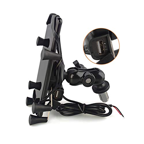 evomosa Soporte para Teléfono Celular de Motocicleta para Teléfonos Inteligentes de 3.5 '' - 6.5 '' compatibles con Motocicletas de Orificio Redondo