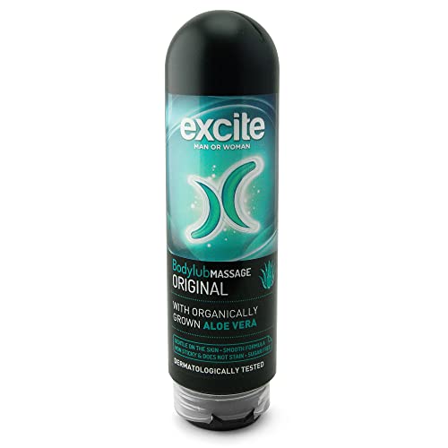 EXCITE Gel Lubricante masaje íntimo con Aloe Vera de cultivo ecológico. Lubricante íntimo. 200ml.