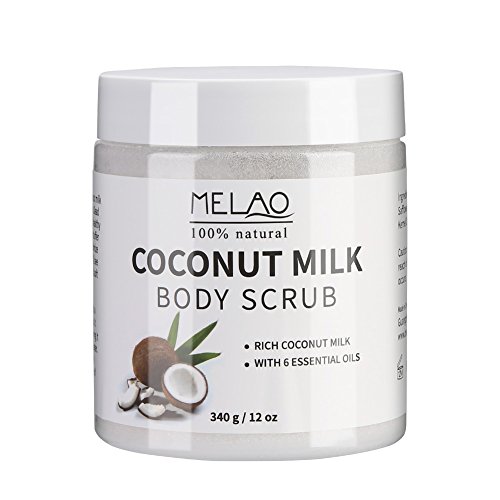 Exfoliante exfoliante corporal Leche de coco y sal del mar muerto Exfoliante y mascarilla hidratante e hidratante para el cuerpo