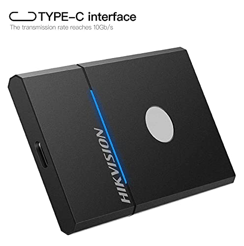 Externo Disco Duro Portátil NVMe Unidad de Estado sólido - hasta 1060MB/s, USB 3.2 Gen.2, USB-A,USB-C, Resistente al Agua y al Polvo,-HIKVISION Elite 7 táctil 1TB SSD-Negro