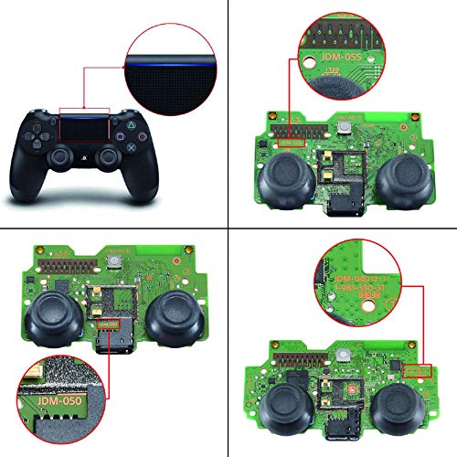 eXtremeRate Dawn Programable Remap Kit Botón de Reasignación para Playstaion 4 con Board de Actuelización&Carcasa Trasera Diseñada&4 Botones Traseros para PS4 Mando JDM 040/050/055(Salpicadura Verde)