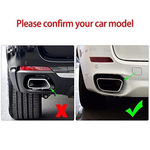 Extremos Tubo Para BMW X5 F15 2014-2018 Para X6 F16 2015-2018 Silenciador Trasero Coche Tubo Escape Cubierta Salida Piezas Acero Inoxidable Para Versión Deportiva M Tubo Escape