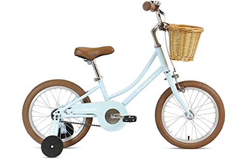 FabricBike Kids - Bicicleta con Pedales para niño y niña, Ruedines de Entrenamiento Desmontables, Frenos, Ruedas 12 y 16 Pulgadas, 4 Colores (Classic Blue, 16": 3-7 Años (Estatura 96cm - 120cm))