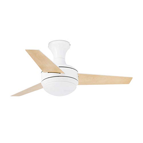 Faro Barcelona 33454 - MINI UFO Ventilador de techo con luz 3 palas madera 3 velocidades con mando a distancia