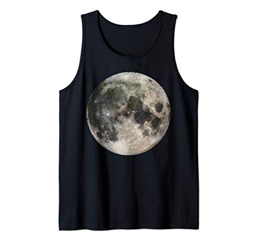 Fase de luna llena Espacio Amor Fotografía Astronomía Camiseta sin Mangas