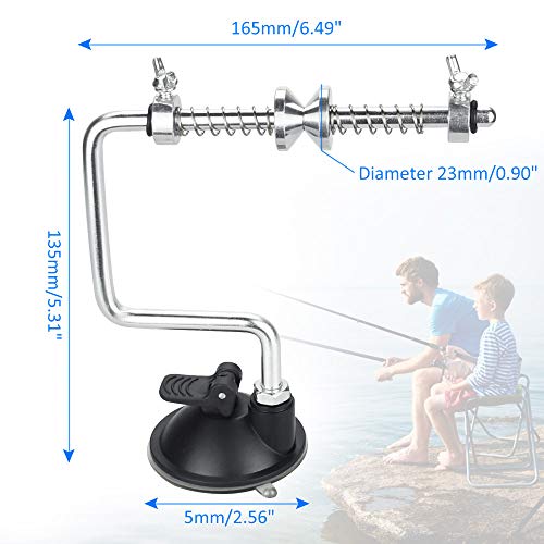 FAVENGO Bobinadora Hilo Pesca Enrollador de Linea de Pesca Bobinador de Carrete de Pesca para Bobinar los Carretes de Pesca, Ajustable y Portatíl, Bobinador con Ventosa Abrazadera (16.5x14cm)