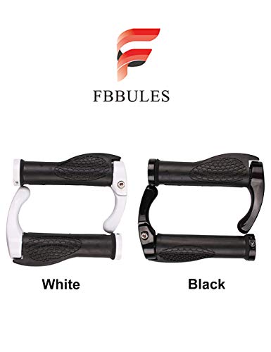 FBBULES 2PCS Puños Bicicleta Ergonómicos, Puños de Manillar de Bicicleta, Puños Scooter Montaña Bici MTB Mangos de Goma Antideslizantes, Protector Cómodo