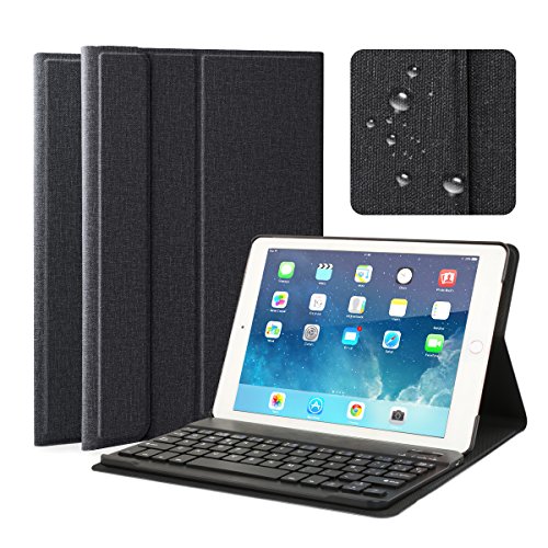 feelkaeu iPad 2018 iPad 2017 iPad Air 1(2013) iPad Air 2(2014) iPad Pro 9.7"(2016) Funda con Teclado Bluetooth, iPad Funda Protectora con Teclado Inalambrico QWERTY Español Negro Retroiluminado