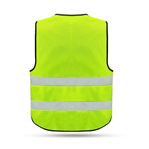 FEimaX Chaleco Reflectante de Alta Visibilidad Chaleco de Seguridad Ropa de Trabajo Set de Chaquetas Ajustable con ID Bolsillo Adecuado para Hombres y Mujeres
