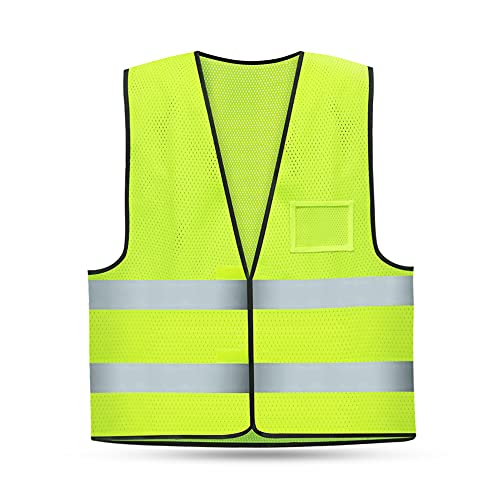 FEimaX Chaleco Reflectante de Alta Visibilidad Chaleco de Seguridad Ropa de Trabajo Set de Chaquetas Ajustable con ID Bolsillo Adecuado para Hombres y Mujeres