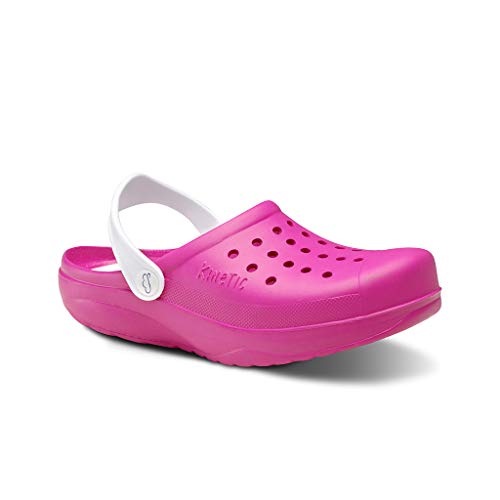 Feliz Caminar - Zueco Sanitario Kinetic Fuxia/Blanco, 38