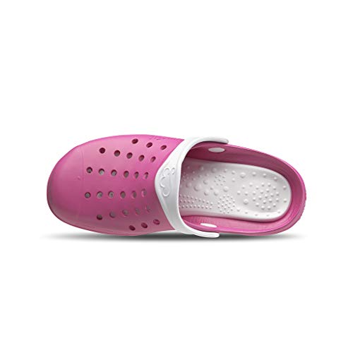 Feliz Caminar - Zueco Sanitario Kinetic Fuxia/Blanco, 38