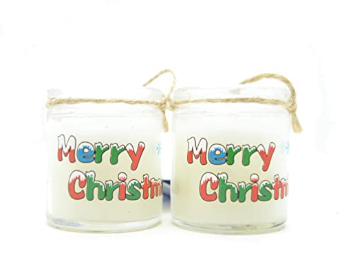 Feliz Navidad escrito en inglés. Paquete doble en miniatura de velas, velas de feliz Navidad, velas colgantes en miniatura,