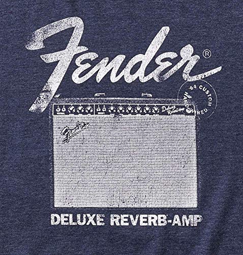 Fender© Deluxe Reverb - Camiseta (Talla S), Color Azul