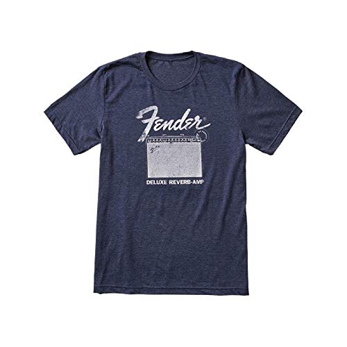 Fender© Deluxe Reverb - Camiseta (Talla S), Color Azul