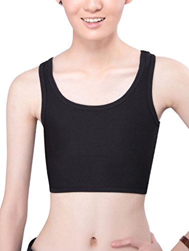 FEOYA Brust Binder Tomboy Transpirable Les Cosplay Ajustable - Negro - Talla M