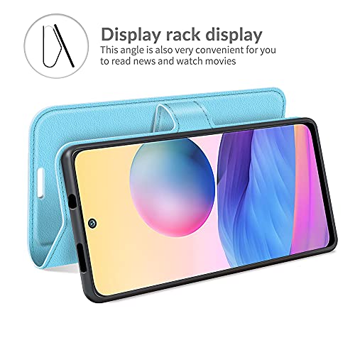 Fertuo Funda para Xiaomi Redmi Note 10 5G / Poco M3 Pro, Carcasa Libro con Tapa de Cuero Piel Wallet Case Flip Cover con Hebilla Magnetica, Ranuras para Tarjetas para Redmi Note 10 5G, Azul