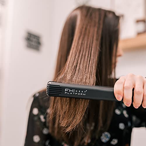 FHI Electricos, Plancha para el pelo (Roja, 25 mm) - 1 unidad, Negro