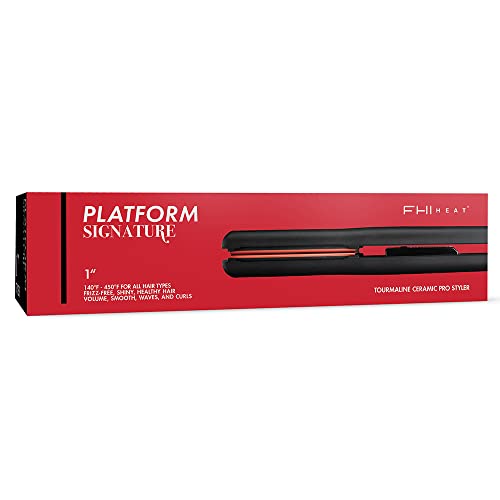 FHI Electricos, Plancha para el pelo (Roja, 25 mm) - 1 unidad, Negro