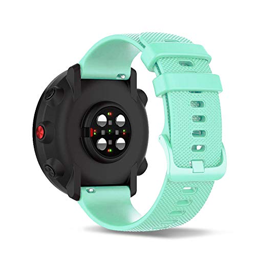 Ficocean Correa de Reloj Compatible con Polar Ignite /Polar Unite, Universal 20mm Correa de Silicona Pulsera de Repuesto Banda de Deportes Fitness (Verde Azulado)