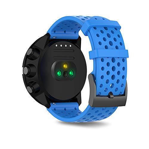 Ficocean Correa de Reloj Compatible para Suunto 9, Pulsera de Silicona Brazalete de Repuesto Banda de Deportes Correa de Muñeca para Suunto 9 /Suunto Spartan Sport Wrist HR Baro (Azul, S)