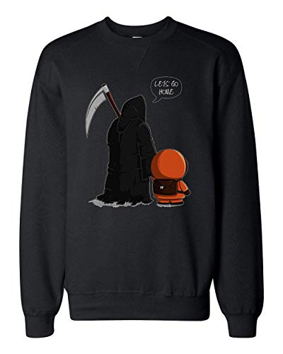 Finest Prints Let's Go Home Death Grim Reaper and Kenny Sudadera Unisex Small