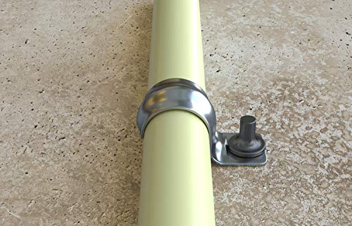 fischer | BSM-10mm de una pata grapas metalicas abrazaderas para tubos de agua, manguera o cable coaxial pared (100 unidades)
