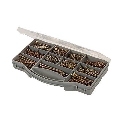 Fixman 365265 - Juego de 780 tornillos avellanados en estuche, color oro